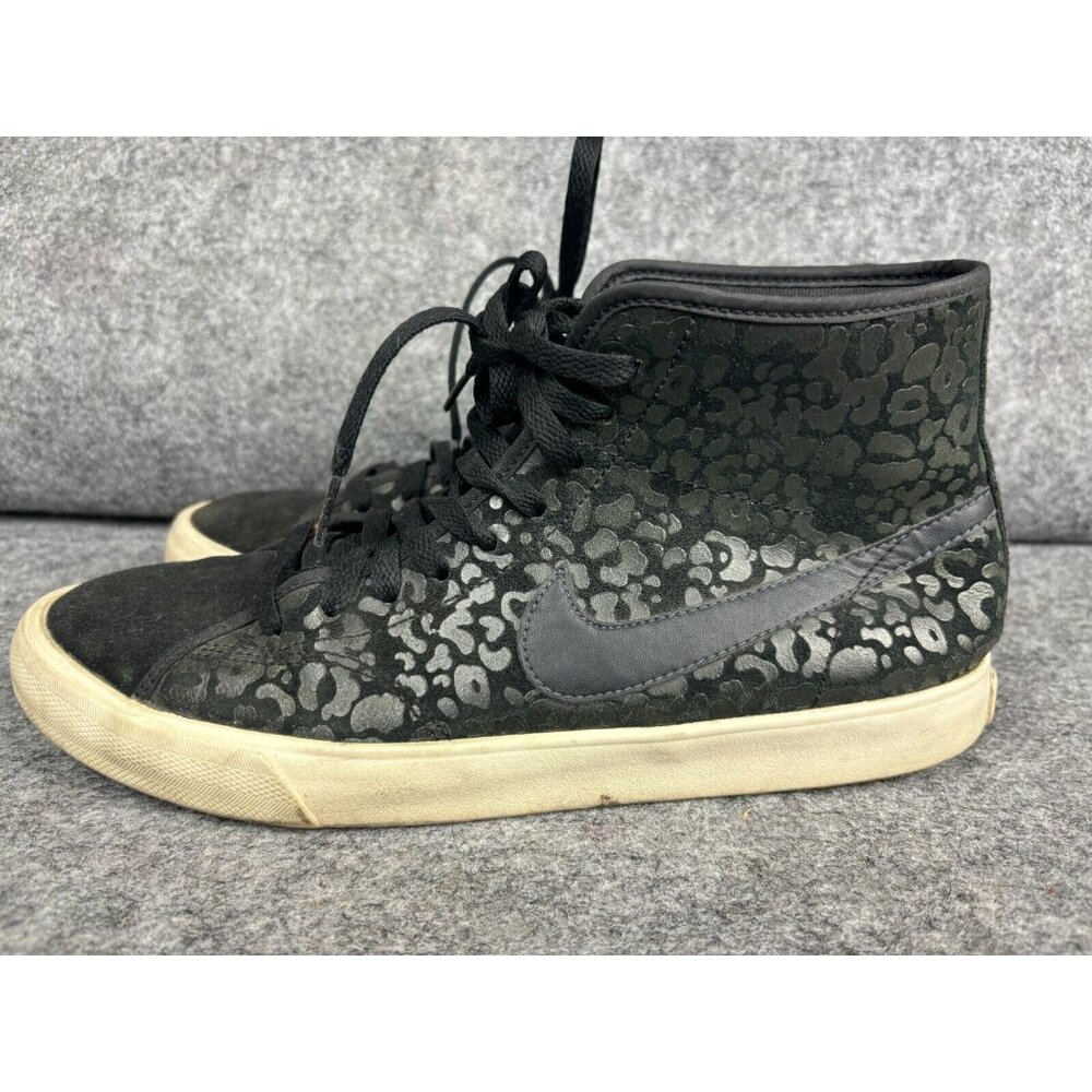 Nike Primo Court‎ Mid Suede Trainers Women’s 9.5 Black Animal Print 768866-001